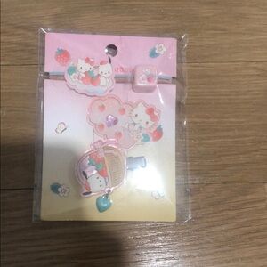 hello kitty hairclip set